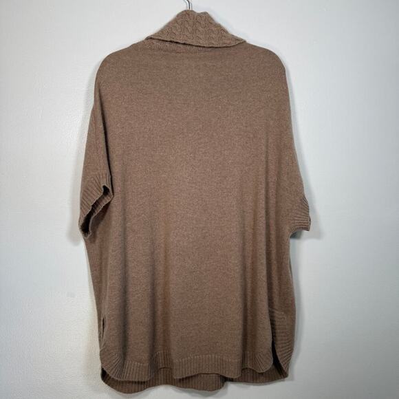 Nordstrom 100% Cashmere Cowl Neck Poncho Sweater One Size Equestrian Luxury - Picture 7 of 7